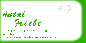 antal friebe business card